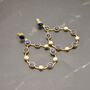 Blue Sapphire And Pearl Hoop Earrings, thumbnail 2 of 12