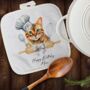 Personalised Cat In Chef Hat Gift Pot Holder / Grab, thumbnail 3 of 9