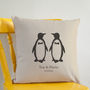 Personalised Penguin Pairs Cushion, thumbnail 4 of 5