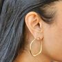 Organic Shaped Hoops Gold, thumbnail 2 of 9