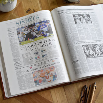 Los Angeles Chargers Personalised Gift Newspaper Book, 7 of 8