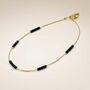 Golden Brass Black Pearl Foot Payal Anklet, thumbnail 1 of 7