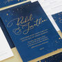 Celeste Navy And Gold Wedding Invitations, thumbnail 1 of 4