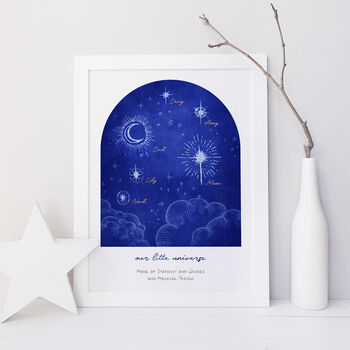 Personalised Family 'Our Little Universe' Print, 6 of 6