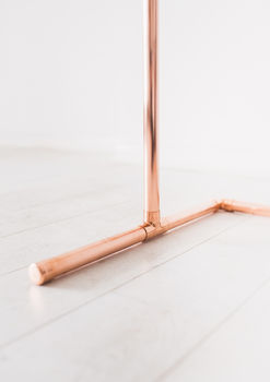 Minimal Copper Pipe Clothing Rail, 4 of 5