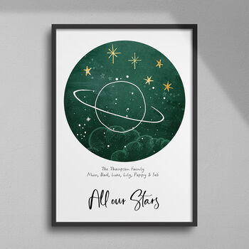 Personalised Family Universe And Stars Print, 2 of 7