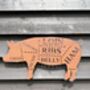 Home Kitchen Or Garden Sign Pig Decoration Ornament BBQ Bar, thumbnail 2 of 8