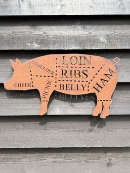 Home Kitchen Or Garden Sign Pig Decoration Ornament BBQ Bar, 2 of 8