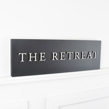 Personalised House Sign With Wood Effect Lettering, 4 of 12
