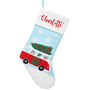 Personalised Dogs In A Camper Van Embroidered Stocking, thumbnail 2 of 2