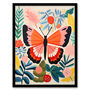 Flutterby Butterfly Matisse Style Multi Wall Art Print, thumbnail 5 of 6