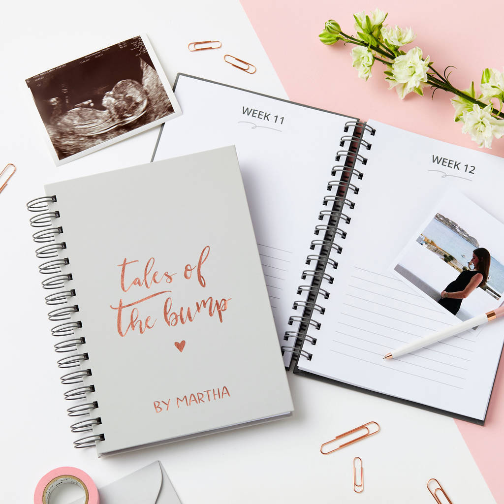 Personalised Weekly Bump Pregnancy Journal By Martha Brook 