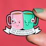 'Tea And A Friend' Enamel Pin Badge, thumbnail 2 of 8