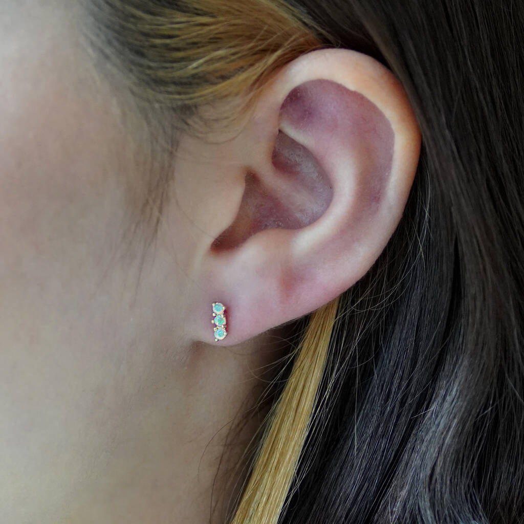 Opal Stud Earrings, 1 of 8