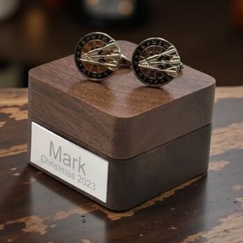 Personalised Dartboard With Darts Cufflinks, 9 of 12