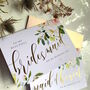 Gold Foil To My Maid Of Honour Card | Peony Bouquet, thumbnail 3 of 4