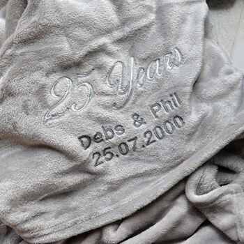 Personalised Silver Anniversary 25 Years Married Blanket, 2 of 4
