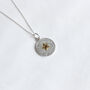 Silver Star Pendant With Precious Birthstone Necklace, thumbnail 1 of 5