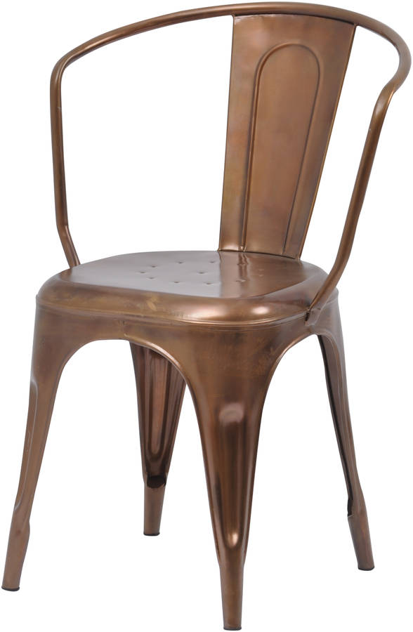 Industrial Metal Armchair In Two Colours By Out There Interiors