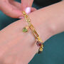 Customisable Hinged Link Paperclip Charm Bracelet, thumbnail 7 of 7