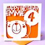 Cute Bear Personalised Kids Birthday Card, thumbnail 3 of 5