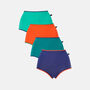 Women's 'Warm Spice' Four Pack Bamboo Full Briefs, thumbnail 1 of 5