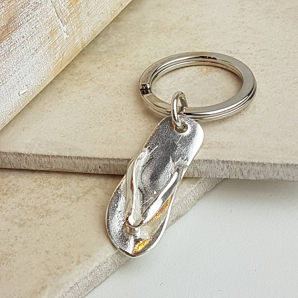 Image of Silver Flip Flop Keyring