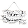 Personalised Wedding Wooden Hanging Sign, thumbnail 4 of 8