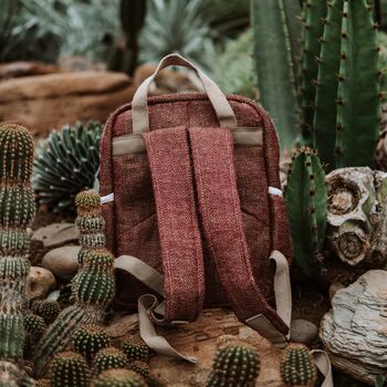 Sustainable Hemp Backpack Tula Red, 3 of 10