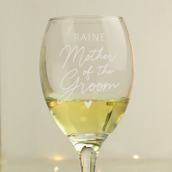 Personalised Mother Of The Groom Wine Glass, 2 of 2