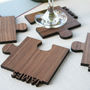 Set Of Four Personalised Cut Out Wooden Jigsaw Coasters, thumbnail 6 of 12