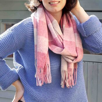 Soft Wool Scarf Personalised Birthday Flower Gift, 7 of 8