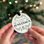 First Christmas Married Personalised Ceramic Bauble, thumbnail 2 of 8