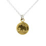 Little Sterling Silver Golden Elephant Pendant, thumbnail 1 of 4