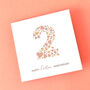 Love Hearts Cotton 2nd Anniversary Card, thumbnail 2 of 2