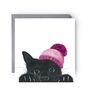 Kitten Winter Wishes Festive Greeting Card, thumbnail 1 of 4