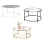 Round Coffee Table Glass Table With Steel Frame, thumbnail 10 of 10