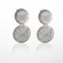 Textured Drop Earrings In Sterling Silver, thumbnail 1 of 3