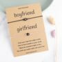 Boyfriend And Girlfriend Initial Beaded Couples Bracelet Set, thumbnail 1 of 3