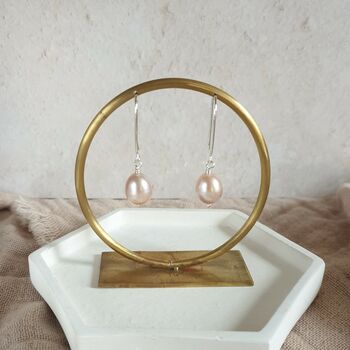 Pink Pearl Bridal Earrings And Necklace Set, 3 of 7