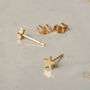 Little Solid Gold Star Studs, thumbnail 5 of 7