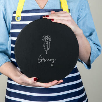 Personalised Birth Flower Cake Board Gift For Wife Friends, 3 of 12