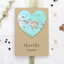 Personalised Map Location Heart Wedding Engagement Card, thumbnail 6 of 12