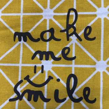 Make Me Smile Yellow Unisex Apron For Kids, 2 of 4