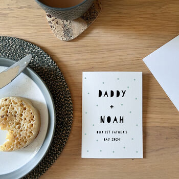 Personalised Daddy + Me First Father's Day 2024 Card, 2 of 2