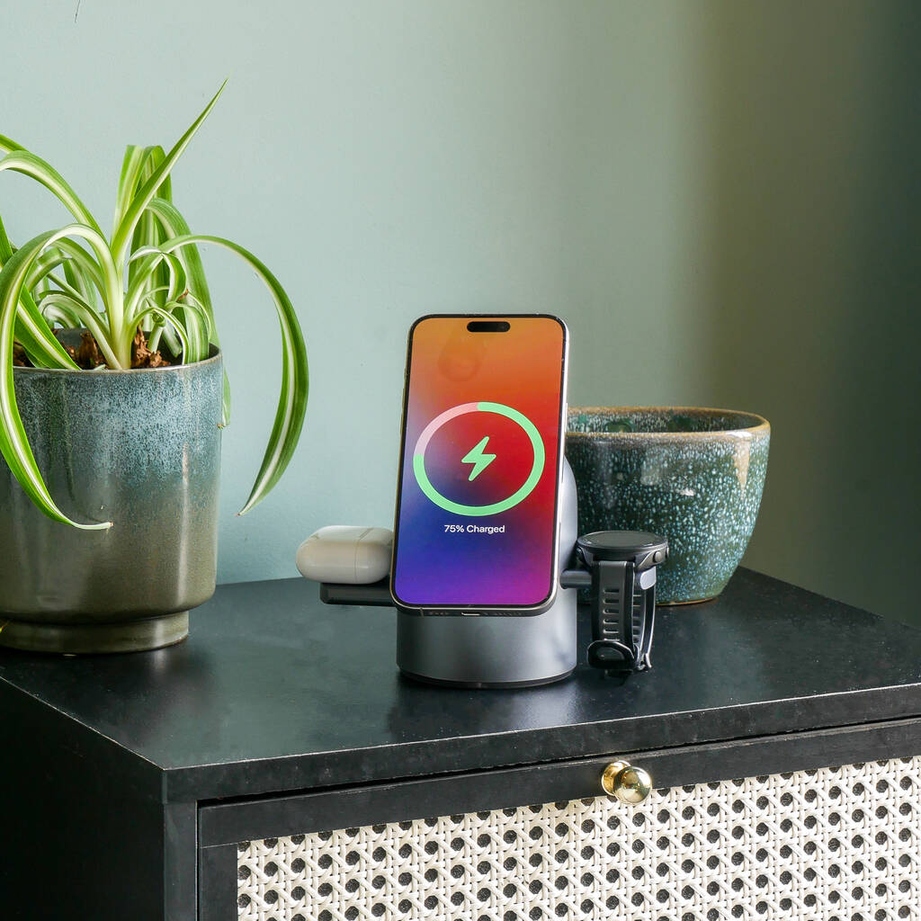 Twist Three In One Wireless Charging Station, 1 of 4