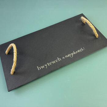 Bwytewch A Mwynhewch Welsh Slate Serving Board, 2 of 3
