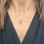 The Labradorite Celestial Duo Necklace, Gold Plated, thumbnail 2 of 5