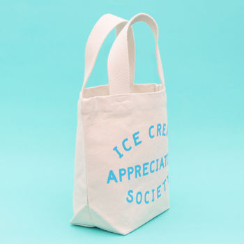 'Ice Cream Appreciation Society' Little Canvas Bag, 3 of 6