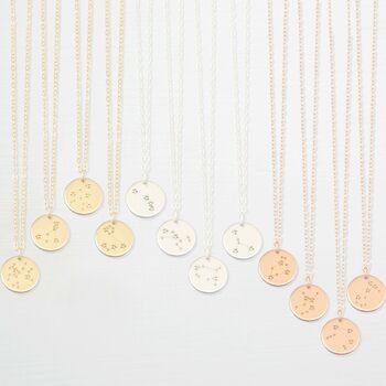 Personalised 'Initial' Zodiac Constellation Necklace, 5 of 12